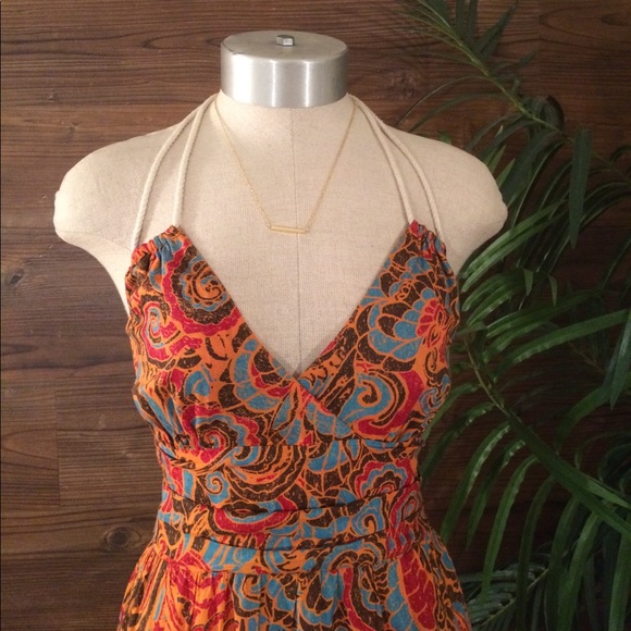 Anthropologie Multicolor Paisley Halter Sundress - Picture 2 of 8
